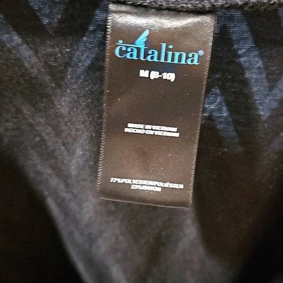 Catalina swim coverup drawstring Waist Short Open Sleeve Roomy Medium..EUC - Picture 6 of 9